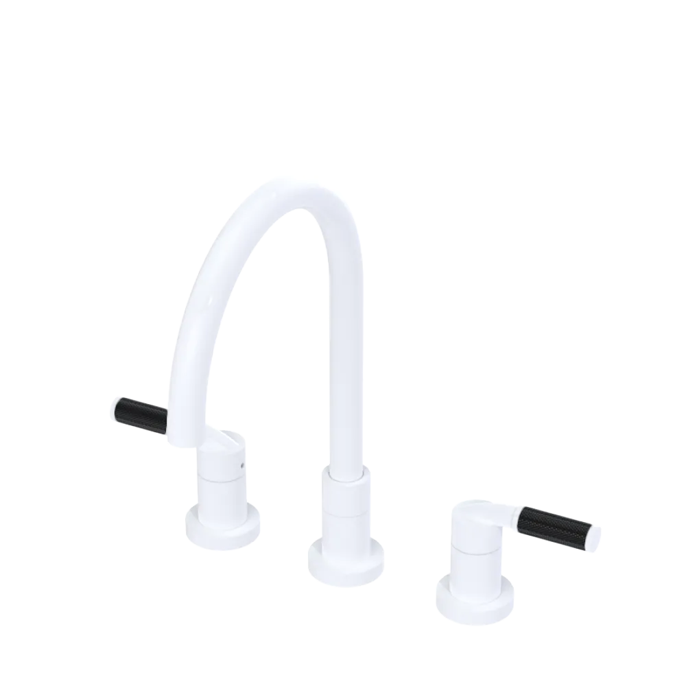 Rubinet Widespread Kitchen Set White