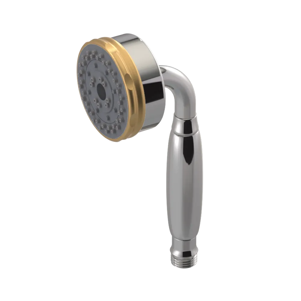 Rubinet 3 Function Hand Held Shower Only Polished Nickel