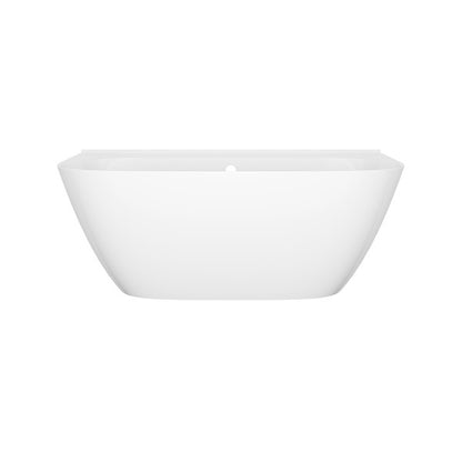 Lussari 63" X 30" Freestanding Back To Wall Bathtub With Void And Tile Flange
