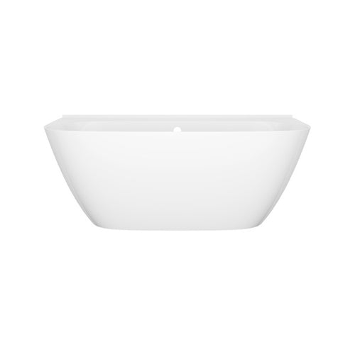 Lussari 63" X 30" Freestanding Back To Wall Bathtub With Void And Tile Flange