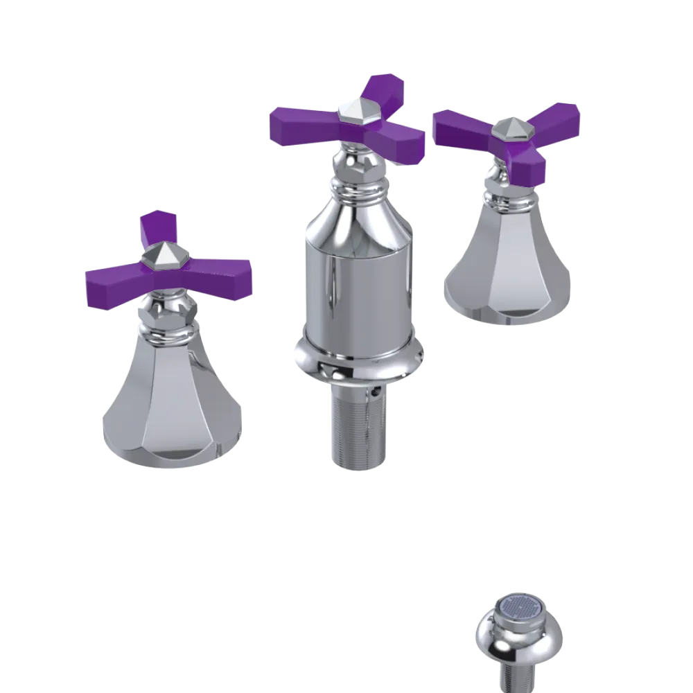 Rubinet Bidet Fitting with Spray, Diverter, and Vacum Breaker (Less Drain) Chrome