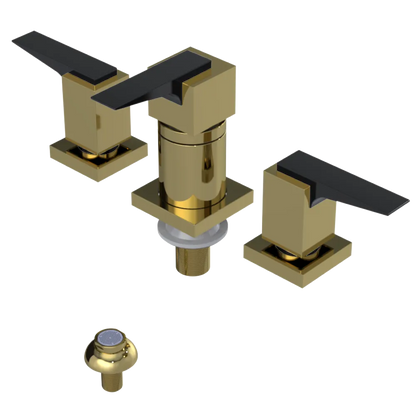 Rubinet Bidet Fitting with Spray, Diverter, and Vacuum Breaker (less drain) Natural Brass