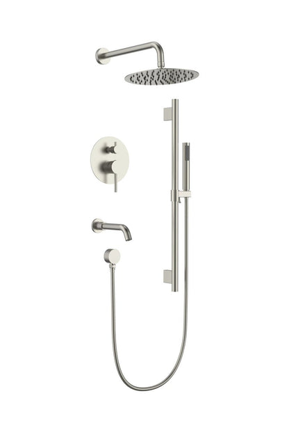 Aquaflo Rund 3-Way Pressure Balance Shower Set