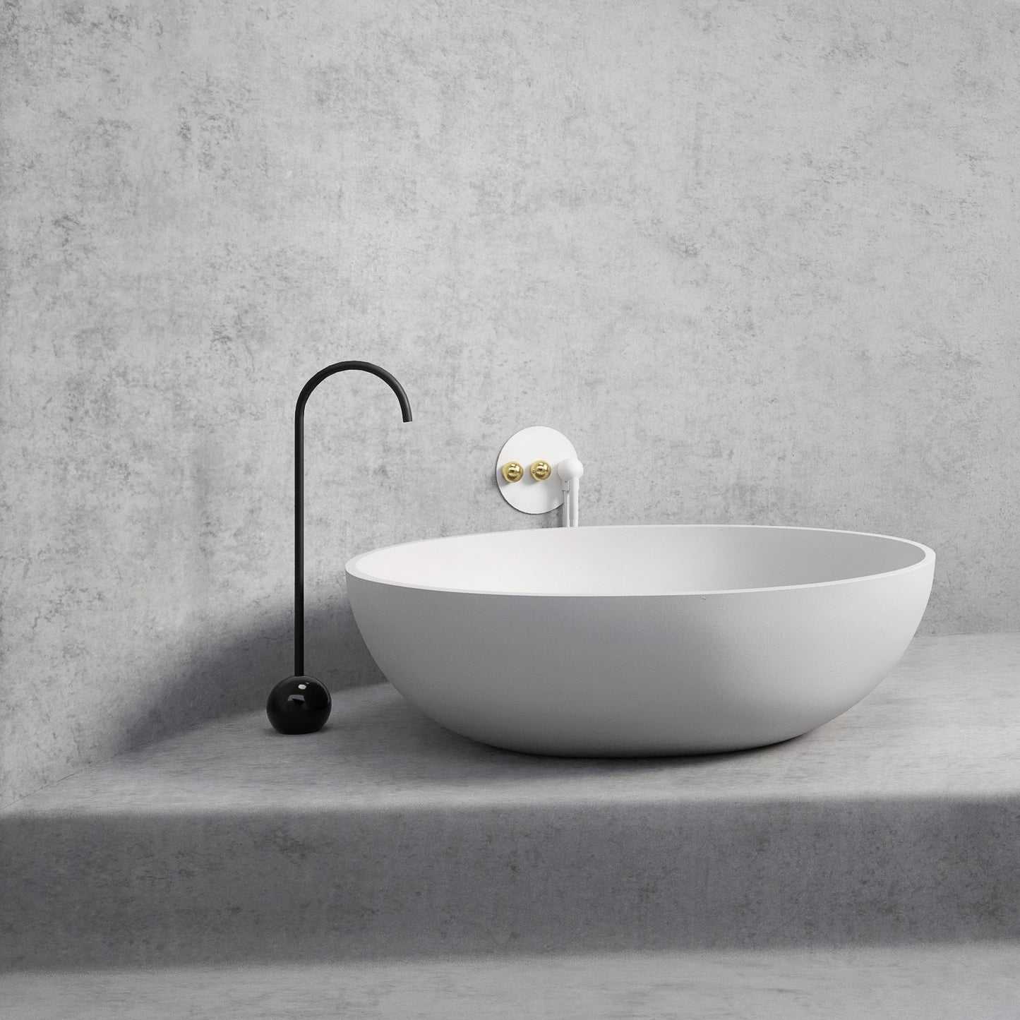Baril Complete thermostatic valve with 2-way diverter (hand shower + tub spout or shower head)