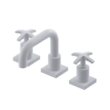 Rubinet Widespread Lav. Set. with Genesis spout (less drain) White