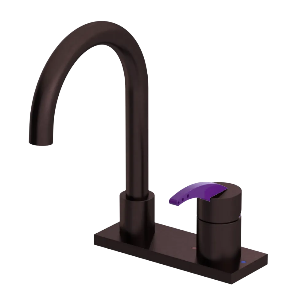 Rubinet 4" Centre Single Control Lav. Set. (less drain) Oil Rubbed Bronze