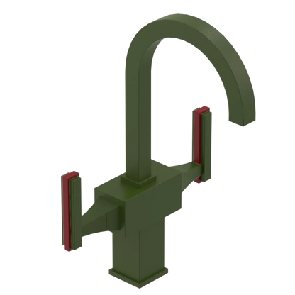 Rubinet Single Hole Dual Handle Lav. Set. (less drain) Green Envy