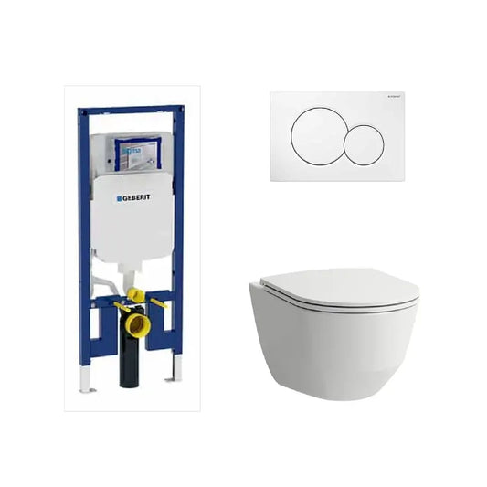 LAUFEN PRO Wall Hung Toilet Set With Geberit Carrier - Golzar Home