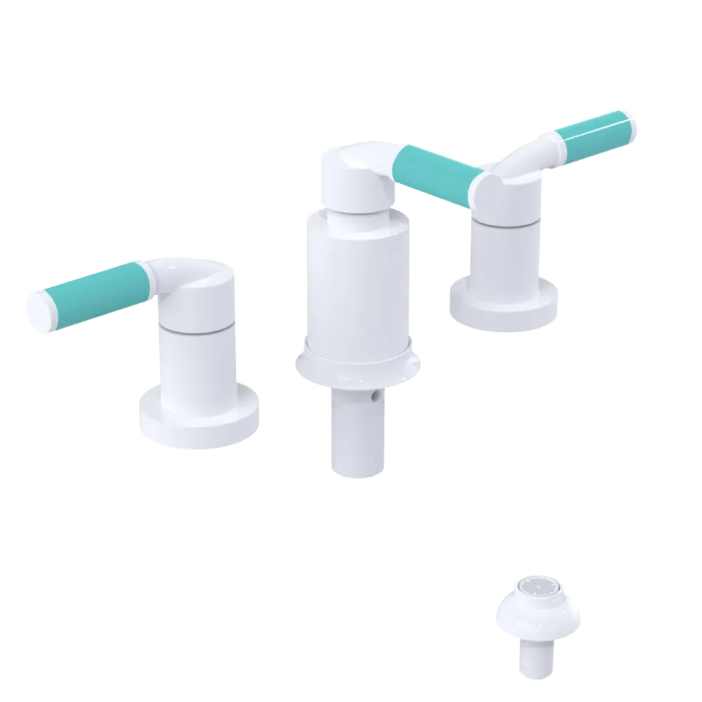 Rubinet Bidet Fitting with Spray, Diverter, and Vacuum Breaker (less drain) White