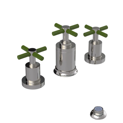 Rubinet Bidet Fitting with Spray, Diverter, and Vacuum Breaker (less drain) Polished Nickel