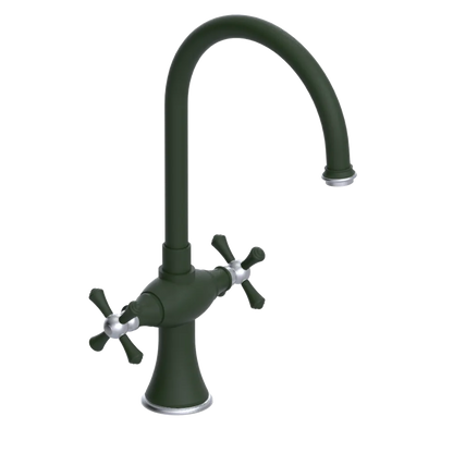 Rubinet Two Handle Single Hole Kitchen Set Green Envy