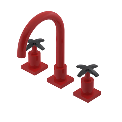 Rubinet Widespread Lav. Set. (less drain) Red