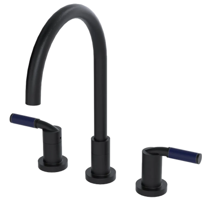 Rubinet Widespread Kitchen Set Matt Black