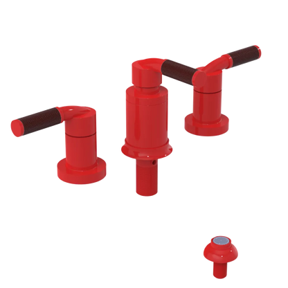 Rubinet Bidet Fitting with Spray, Diverter, and Vacum Breaker (Less Drain) Red