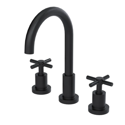 Rubinet Widespread Kitchen Set with LaSalle Spout Matt Black
