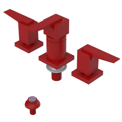 Rubinet Bidet Fitting with Spray, Diverter, and Vacuum Breaker (less drain) Maroon