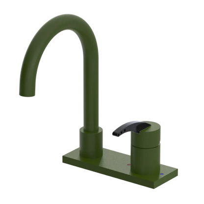 Rubinet 4" Centre Single Control Lav. Set. (less drain) Green Envy