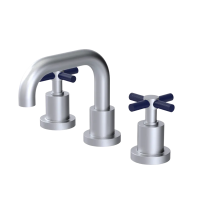 Rubinet Widespread Lav. Set. (less drain) Satin Chrome