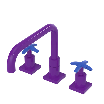 Rubinet Widespread Kitchen Set with Genesis Spout Purple Haze