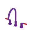 Rubinet Widespread Kitchen Set Purple Haze