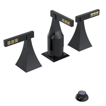 Rubinet Bidet Fitting with Spray, Diverter, and Vacum Breaker (Less Drain) Black