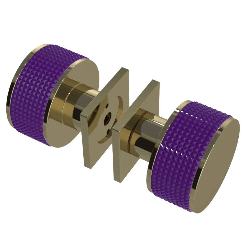 Rubinet Shower Door Knob (set) Natural Brass