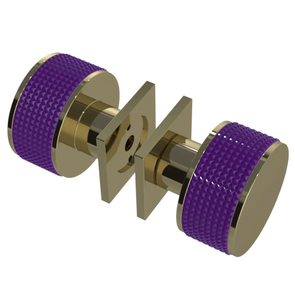 Rubinet Shower Door Knob (set) Natural Brass