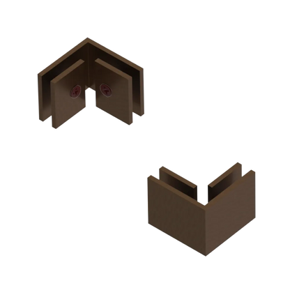 Rubinet 90 Glass to Glass Tuscan Brass