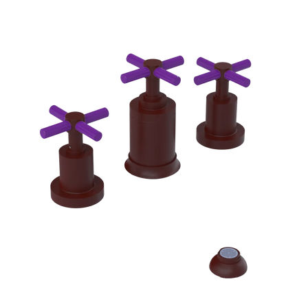 Rubinet Bidet Fitting with Spray, Diverter, and Vacuum Breaker (less drain) Bordeaux