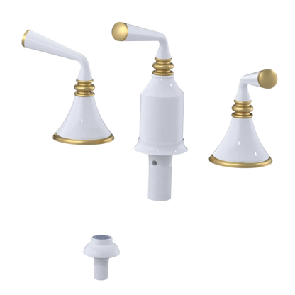 Rubinet Bidet Fitting with Spray, Diverter, and Vacum Breaker (Less Drain) White