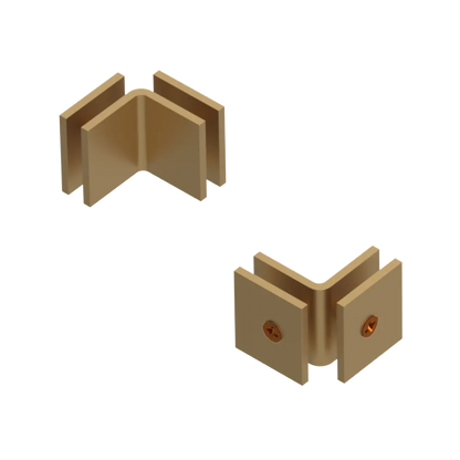 Rubinet 90 Glass to Glass Open Face Satin Gold