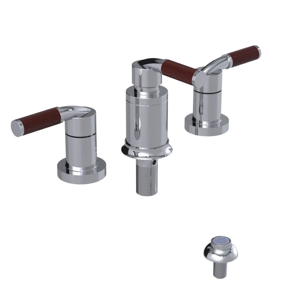 Rubinet Bidet Fitting with Spray, Diverter, and Vacum Breaker (Less Drain) Chrome