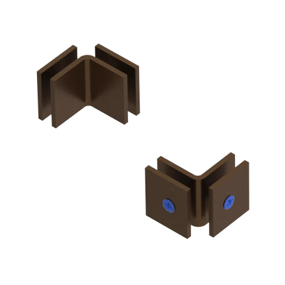 Rubinet 90 Glass to Glass Open Face Tuscan Brass