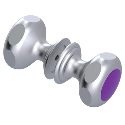 Rubinet Shower Door Knob (set) Satin Chrome