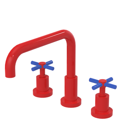 Rubinet Widespread Kitchen Set Red
