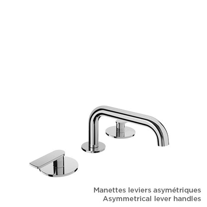 Baril 8" c/c lavatory faucet (without handle), drain included