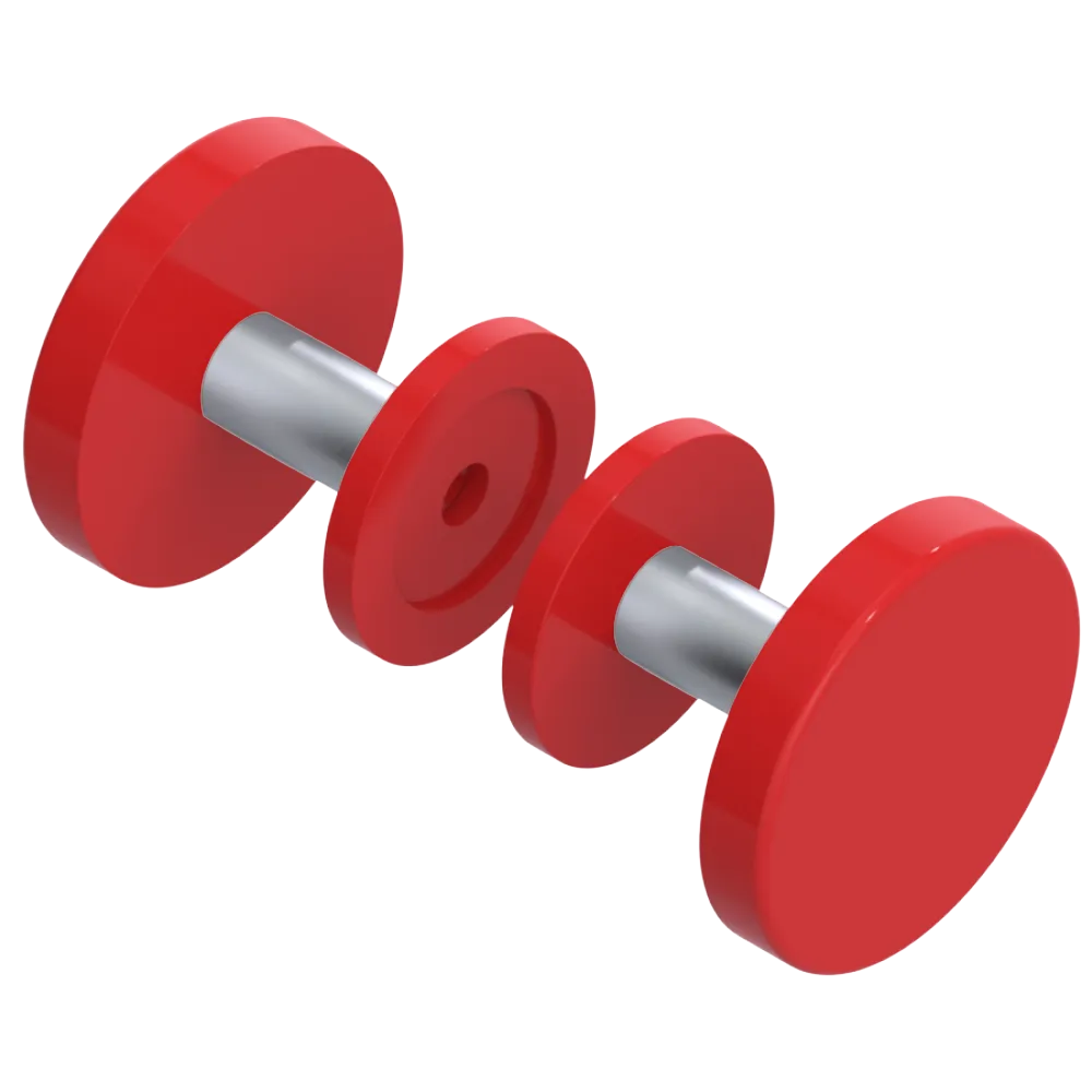 Rubinet Shower Door Knob (set) Red