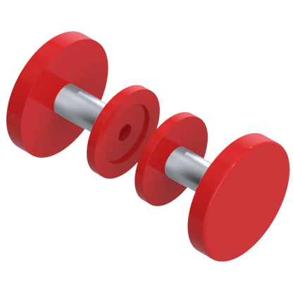 Rubinet Shower Door Knob (set) Red