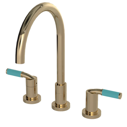 Rubinet Widespread Kitchen Set Gold
