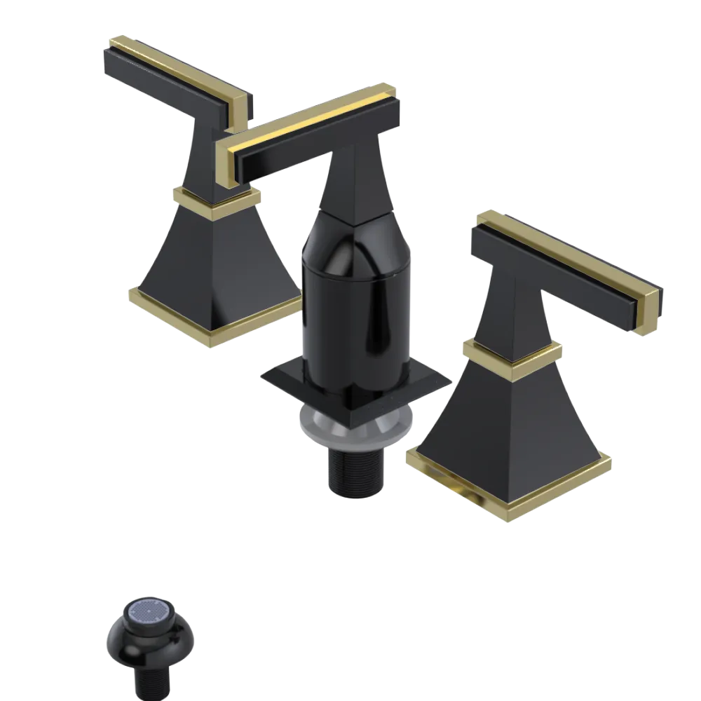 Rubinet Bidet Fitting with Spray, Diverter, and Vacum Breaker (Less Drain) Black