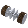Rubinet Shower Door Knob (set) Satin Chrome