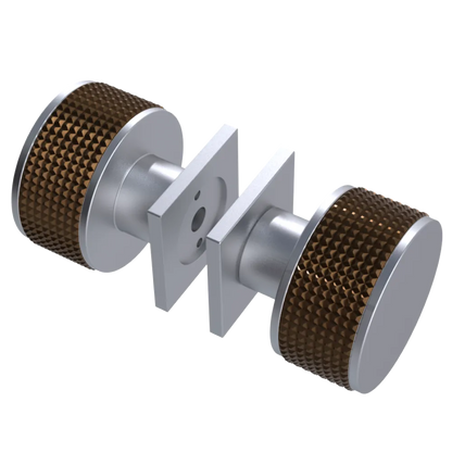 Rubinet Shower Door Knob (set) Satin Chrome