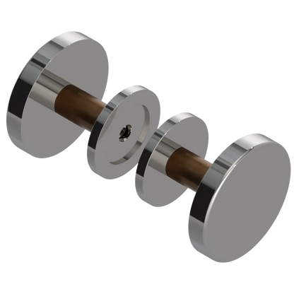 Rubinet Shower Door Knob (set) Polished Nickel