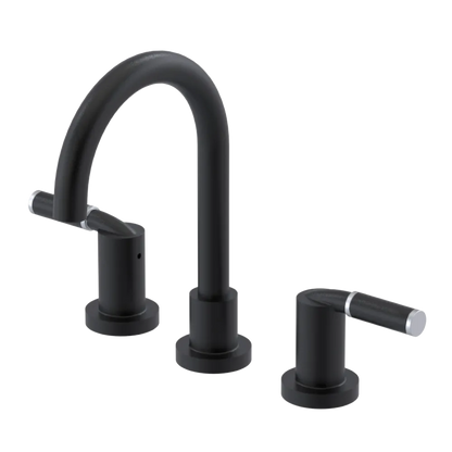 Rubinet Widespread Lav set (less drain) Matt Black