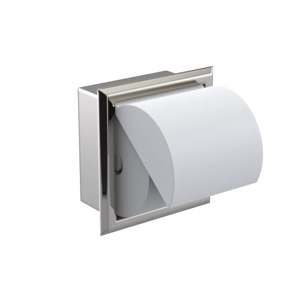 Rubinet RECESSED TOILET PAPER HOLDER Polished Nickel