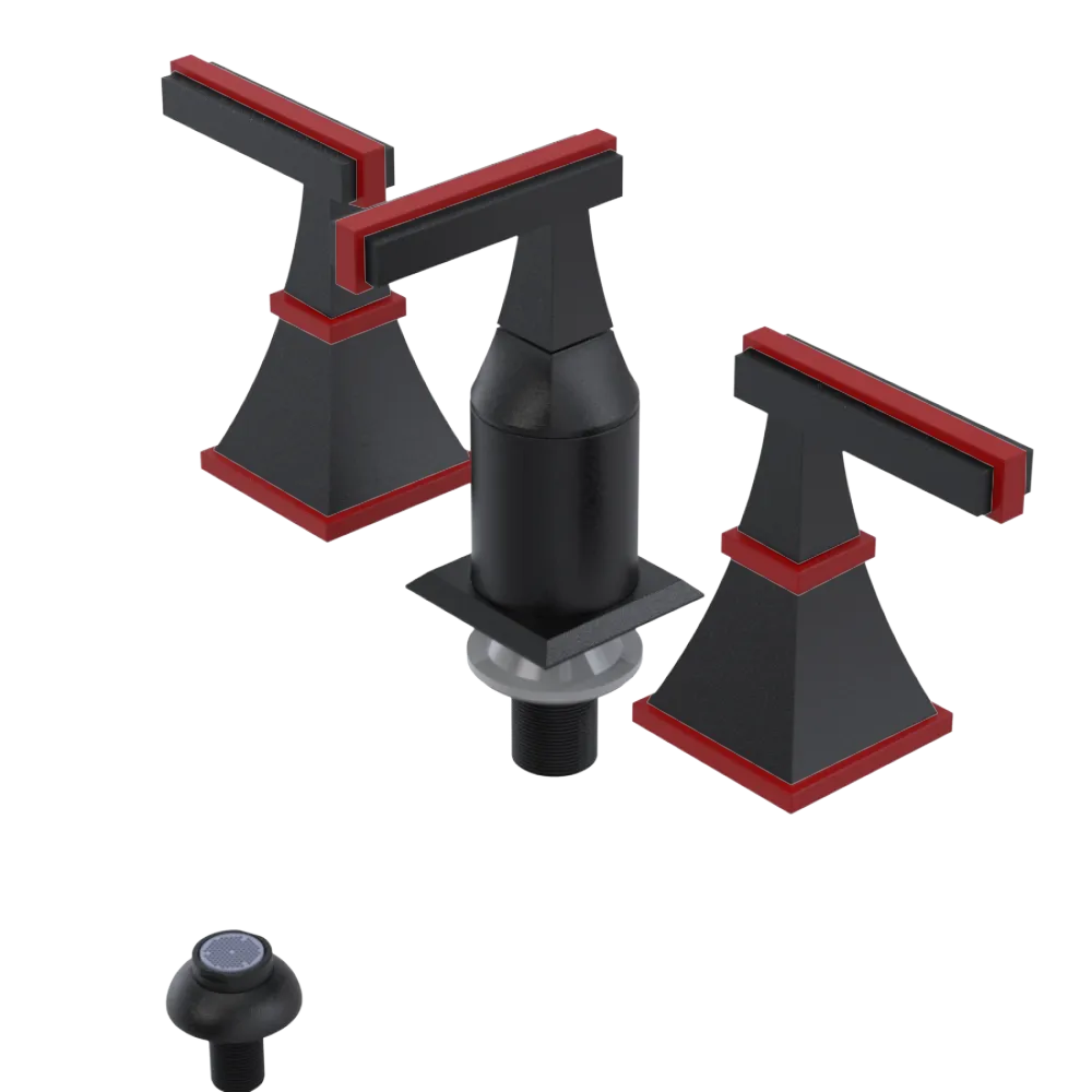 Rubinet Bidet Fitting with Spray, Diverter, and Vacum Breaker (Less Drain) Matt Black