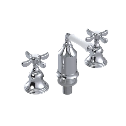 Rubinet Bidet Fitting with Spray, Diverter, and Vacum Breaker (Less Drain) Chrome