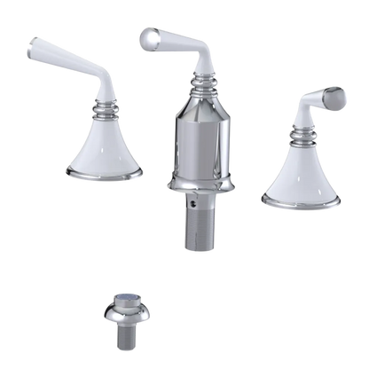 Rubinet Bidet Fitting with Spray, Diverter, and Vacum Breaker (Less Drain) Chrome