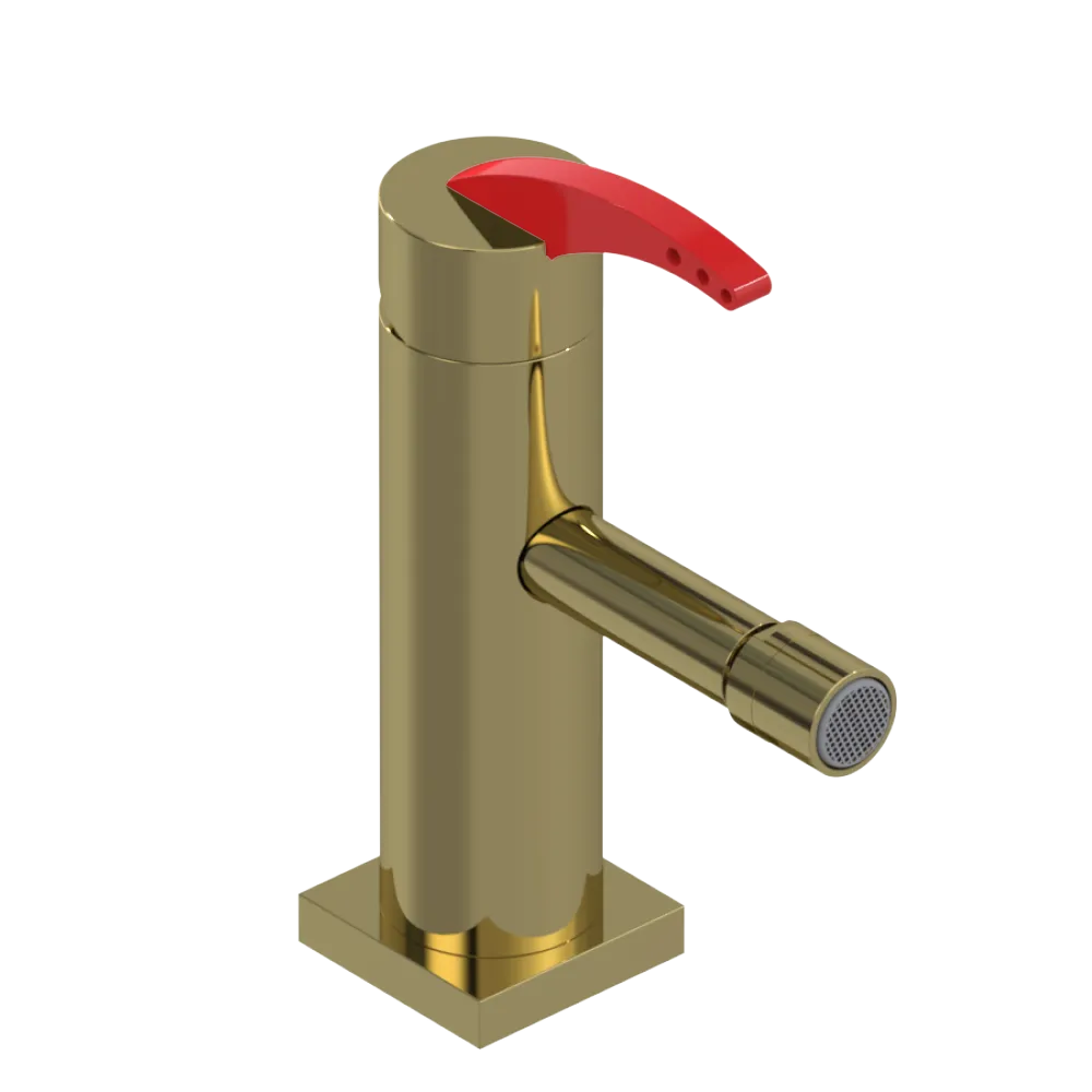 Rubinet Single Control Bidet Fitting (less drain) Natural Brass