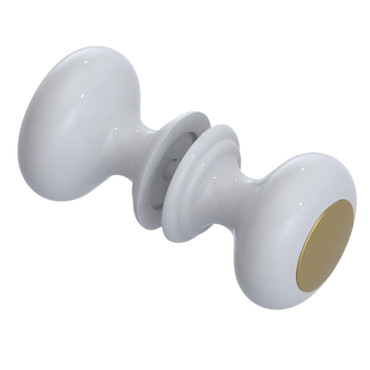 Rubinet Shower Door Knob (set) White